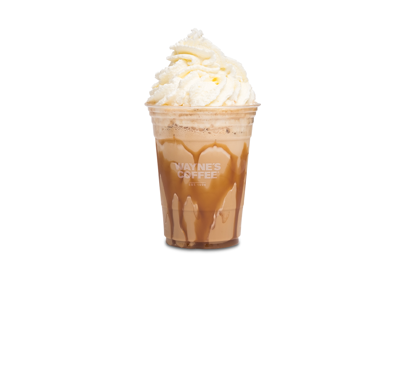 Frappe karamell Waynes Coffee Ekologisk frukost, lunch och fika